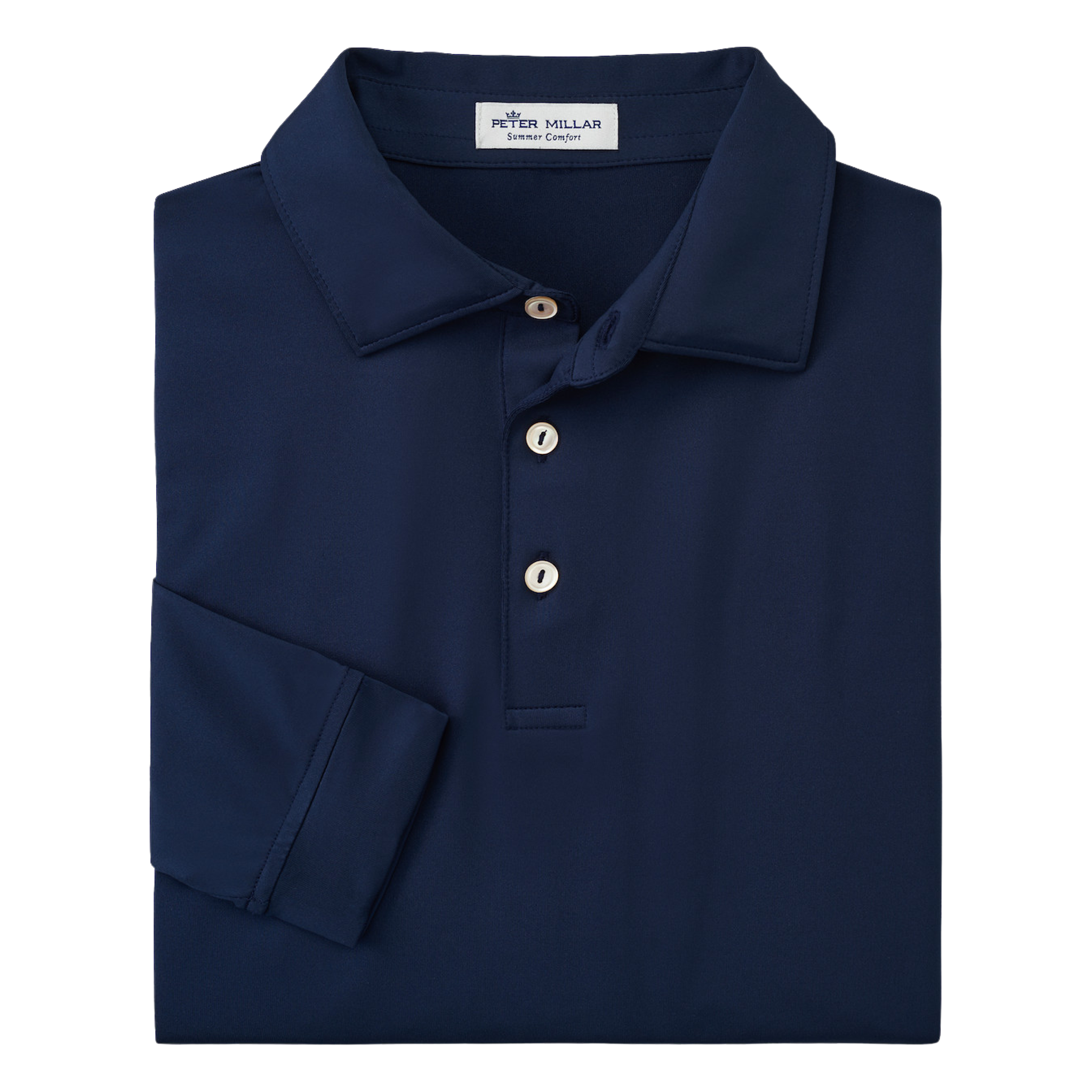 Solid Long-Sleeve Performance Jersey Polo